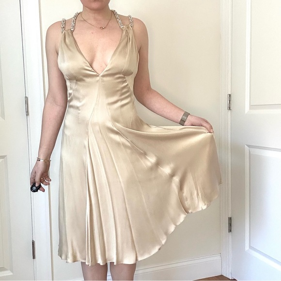 Designer Silk Cocktail Dress - Picture 3 of 14